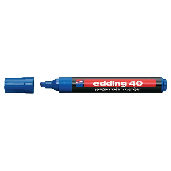 Watercolormarker edding 40 - blau 2-5 mm Keilspitze non-permanent nicht nachfüllbar