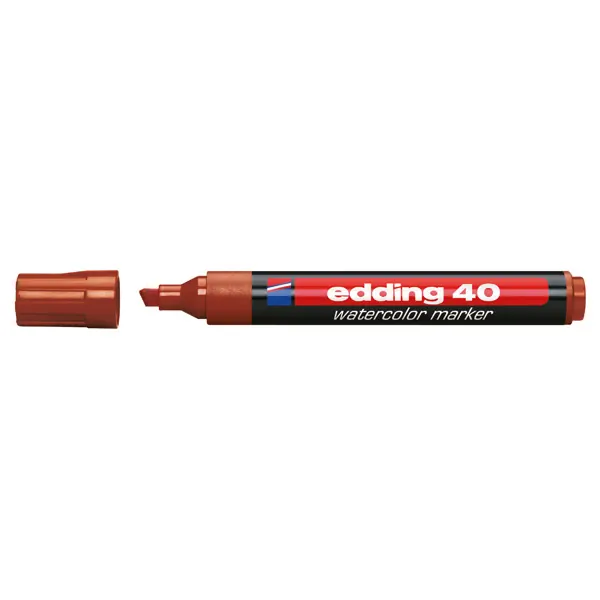 Watercolormarker edding 40 - schwarz 2-5 mm Keilspitze non-permanent nicht nachfüllbar