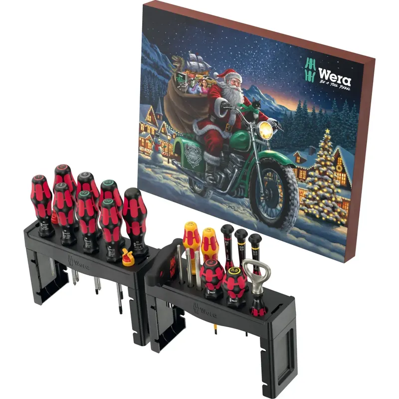 Wera 05136610001 Adventskalender 2026, 28-teilig inkl. einzigartigem Mix an Schraubwerkzeugen für 18 unterschiedliche Schraubprofile