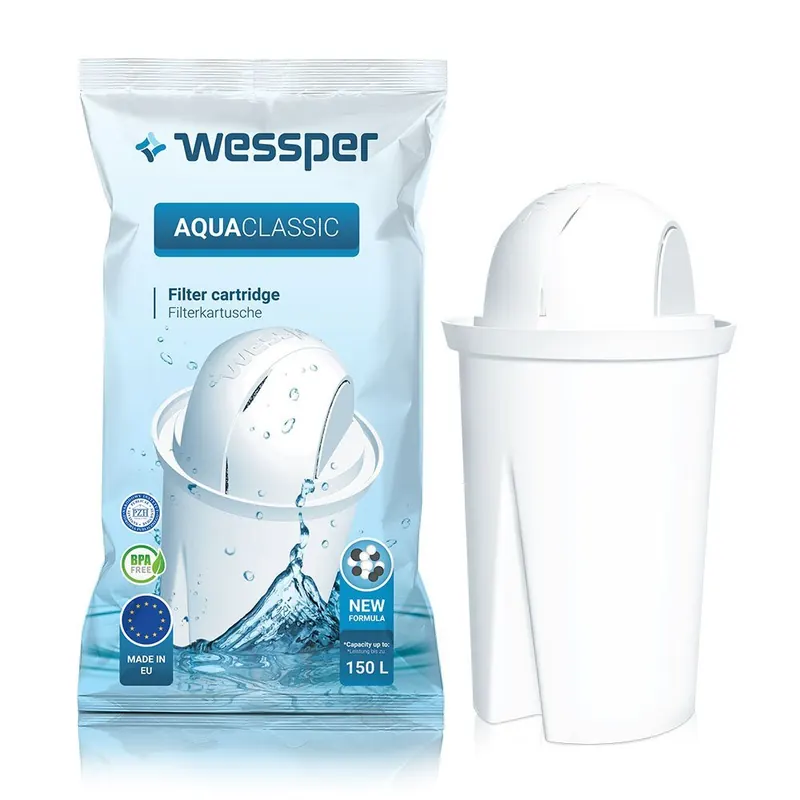 Wessper 10er Pack AquaClassic Wasserfilter Kartuschen komp. mit BRITA Classic,DAFI Classic, Glas-Wasserfilter WES002