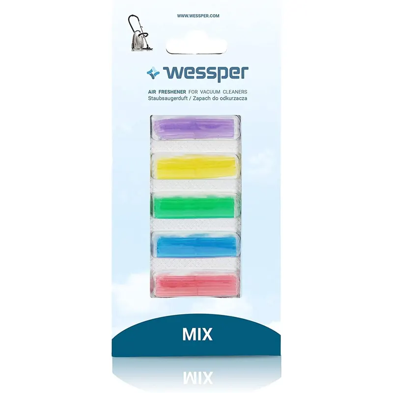 Wessper® Duftstäbchen Deo Sticks Lufterfrischer Duft für alle Staubsauger mit Beutel - 5 Stück - mix