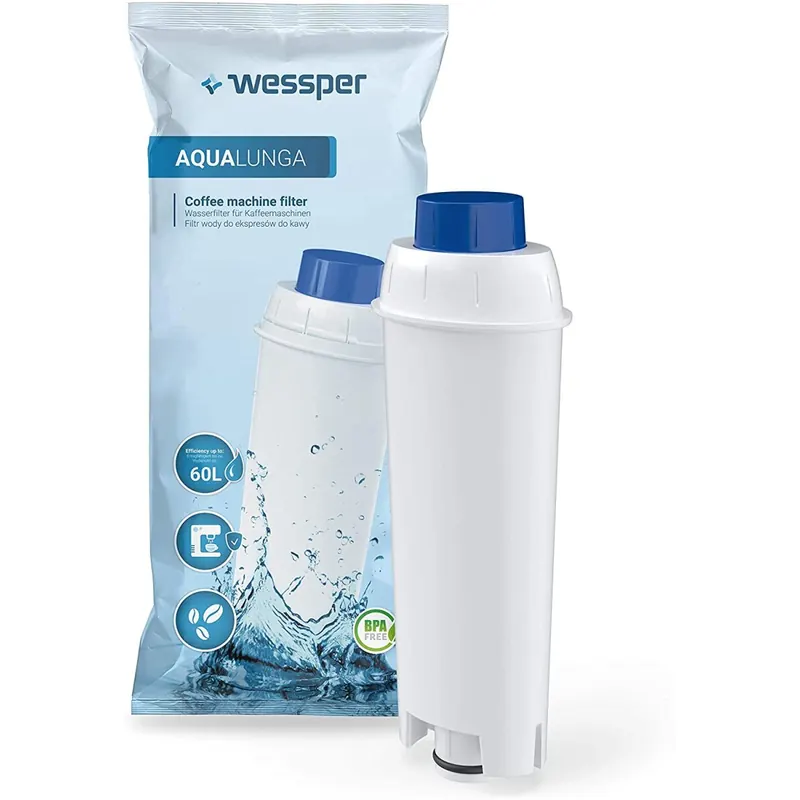 Wessper Kaffeemaschinenwasserfilter WES039, Kompatibel mit DeLonghi seria EC, seria ECAM, seria ESAM, seria ETAM und seria SECAM, Ersatzfilter für SER3017 und DLSC002