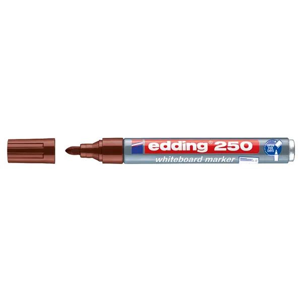 Whiteboardmarker edding 250 - braun 1,5-3 mm Rundspitze non-permanent nachfüllbar