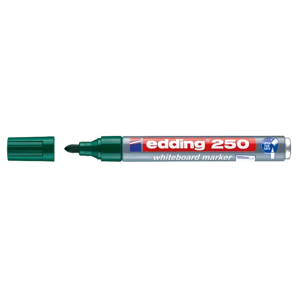 Whiteboardmarker edding 250 - grün 1,5-3 mm Rundspitze non-permanent nachfüllbar