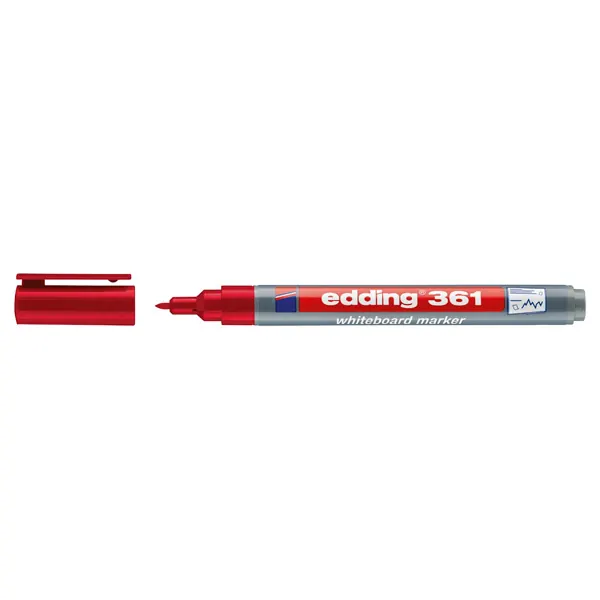 Whiteboardmarker edding 361 - rot 1 mm Rundspitze non-permanent nachfüllbar