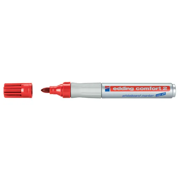 Whiteboardmarker edding comfort 2 C2 - rot 1,5-3 mm Rundspitze non-permanent nachfüllbar