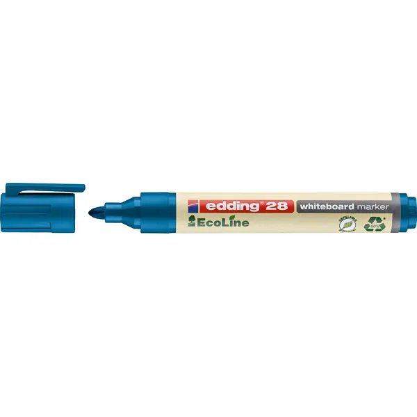 Whiteboardmarker edding EcoLine 28 - blau 1,5-3 mm Rundspitze non-permanent nachfüllbar