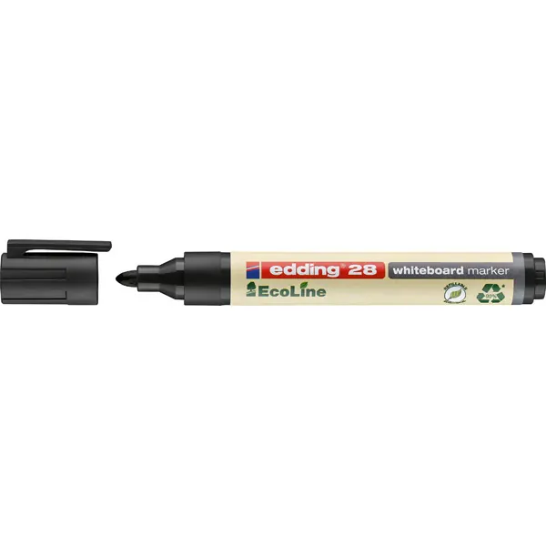 Whiteboardmarker edding EcoLine 28 - schwarz 1,5-3 mm Rundspitze non-permanent nachfüllbar