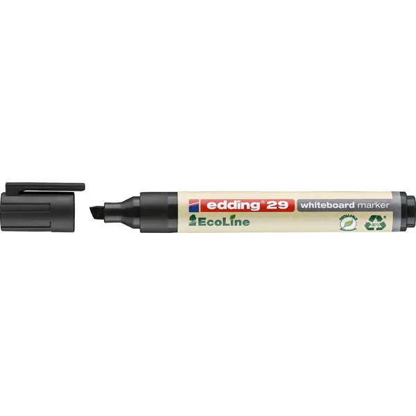 Whiteboardmarker edding EcoLine 29 - schwarz 1-5 mm Keilspitze non-permanent nachfüllbar