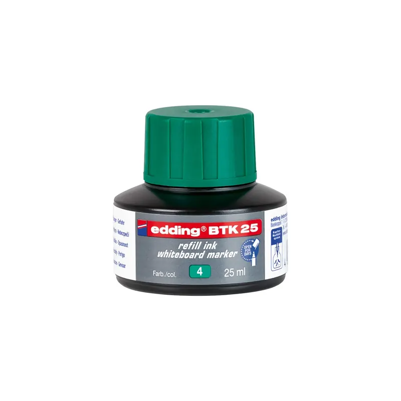 Whiteboardmarker Nachfülltinte edding BTK25 - grün für Mod 250/360/361/363/28/29 non-permanent 25 ml