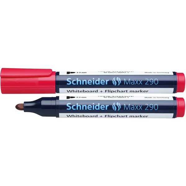 Whiteboardmarker Schneider Maxx 1290 - rot 2-3 mm Rundspitze non-permanent nachfüllbar