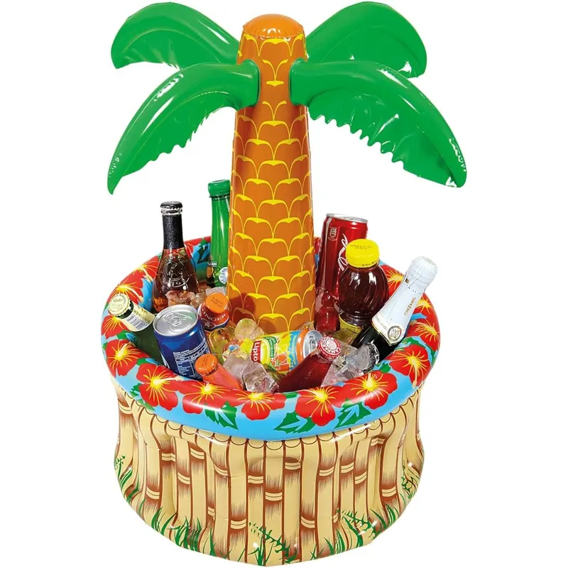 WIDMANN MILANO Party Fashion - Aufblasbare Palme mit Getränkekühler, zum Befüllen mit Eis und Wasser, Flaschenkühler für Beachparty