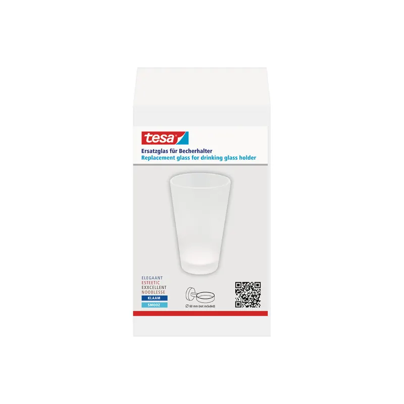 Zahnputzbecher tesa KLAAM 40339 - weiß satiniertes Glas