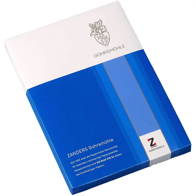 Zanders Gohrsmühle Premium-Briefpapier 100g/m² A4 mit Waserzeichen 200 Blatt Glatt/Matt