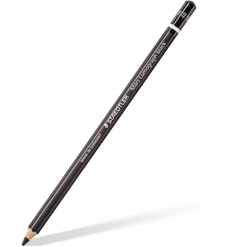 Zeichenbleistift Staedtler Mars Lumograph 100B - schwarz Mine 3,6 mm 4B