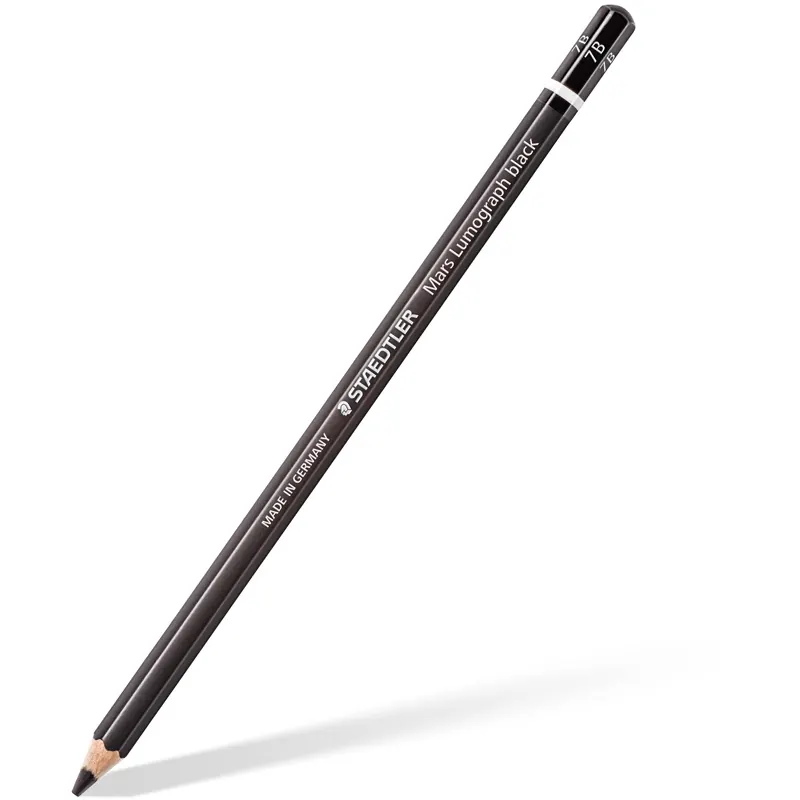 Zeichenbleistift Staedtler Mars Lumograph 100B - schwarz Mine 3,6 mm 7B