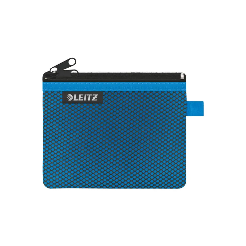 Zipbeutel Leitz WOW 4011 - Größe S 140 x 105 mm blau mit Reißverschluss Nylon