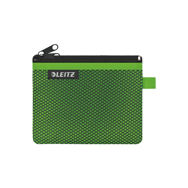 Zipbeutel Leitz WOW 4011 - Größe S 140 x 105 mm grün mit Reißverschluss Nylon