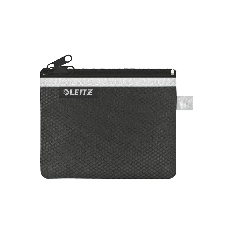Zipbeutel Leitz WOW 4011 - Größe S 140 x 105 mm schwarz mit Reißverschluss Nylon
