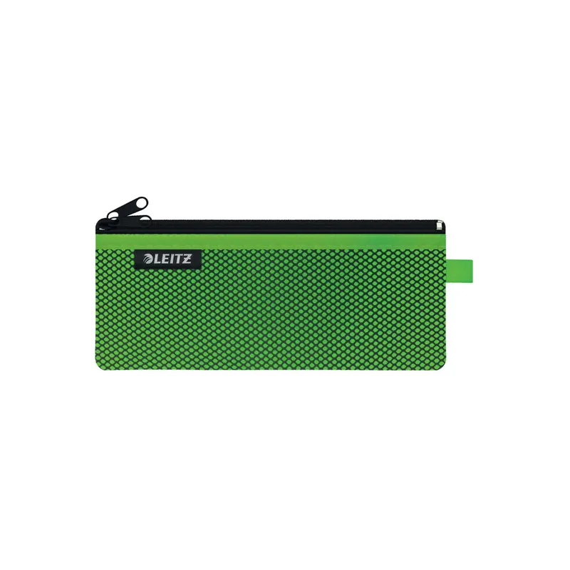 Zipbeutel Leitz WOW 4012 - Größe M 210 x 85 mm grün mit Reißverschluss Nylon