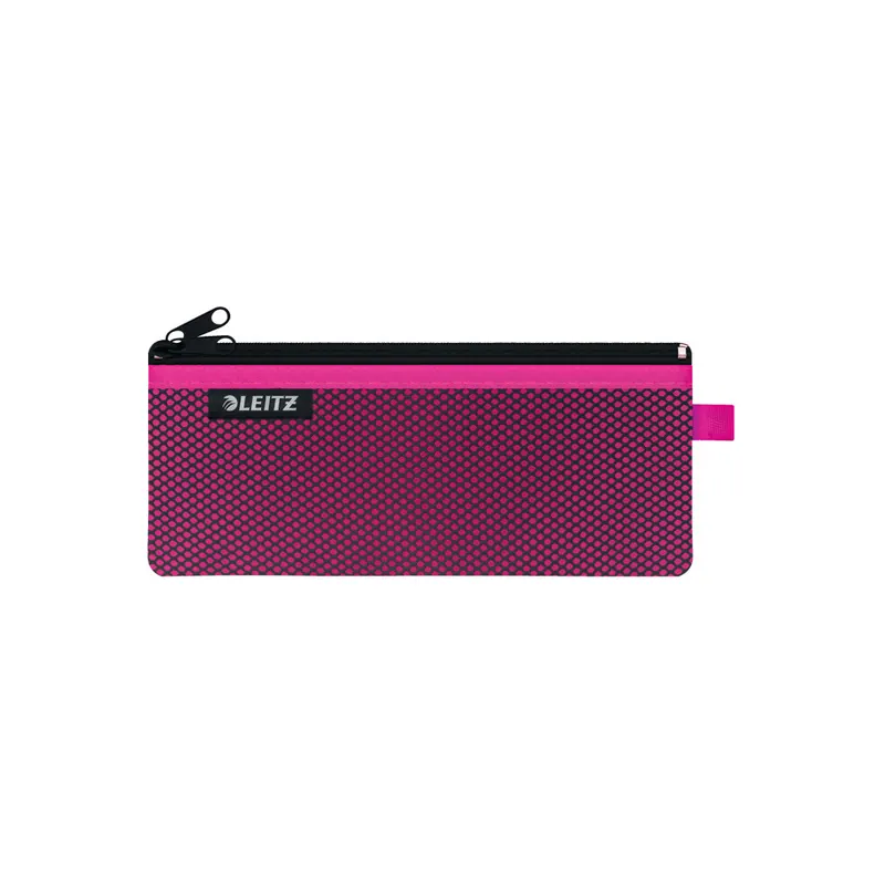 Zipbeutel Leitz WOW 4012 - Größe M 210 x 85 mm pink mit Reißverschluss Nylon
