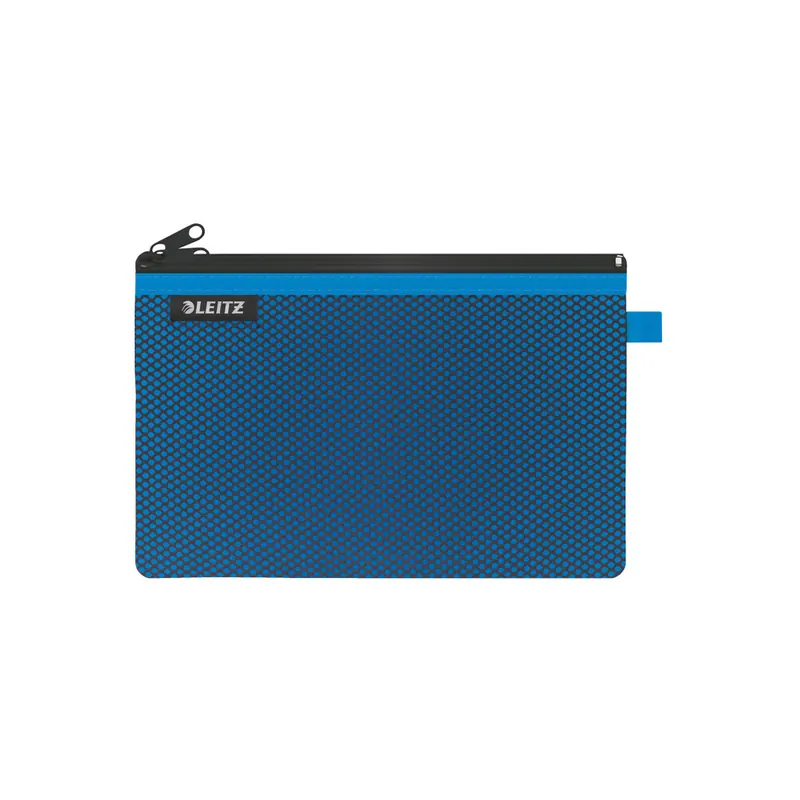 Zipbeutel Leitz WOW 4013 - Größe L 230 x 150 mm blau mit Reißverschluss Nylon