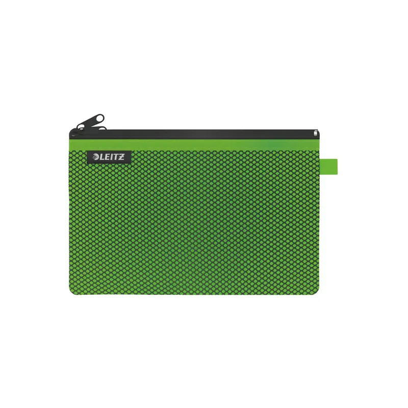 Zipbeutel Leitz WOW 4013 - Größe L 230 x 150 mm grün mit Reißverschluss Nylon