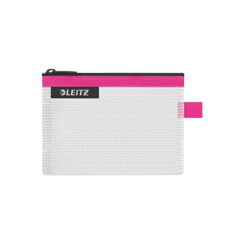 Zipbeutel Leitz WOW 4024 - Größe S 140 x 105 mm pink wasserabweisend mit Reißverschluss EVA