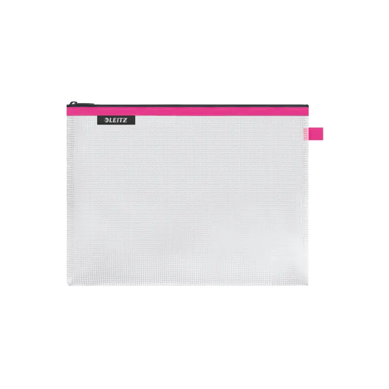 Zipbeutel Leitz WOW 4026 - Größe L 300 x 230 mm pink wasserabweisend mit Reißverschluss EVA