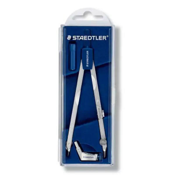 Zirkel Staedtler Mars basic 55801 - Ø 400 mm Länge 145 mm silber mit Universaladapter