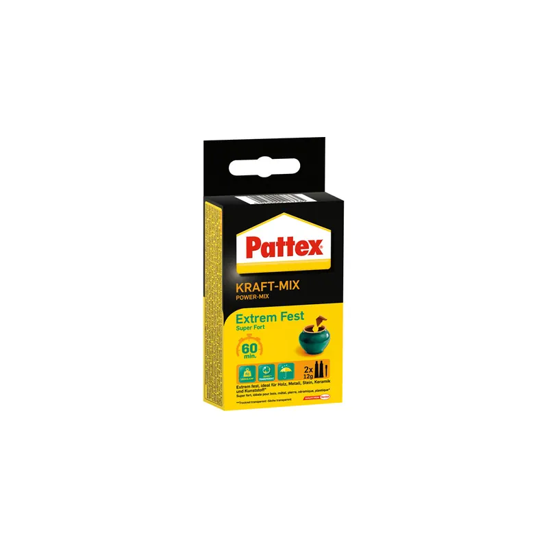 Zweikomponentenkleber Pattex Kraft-Mix 9H PK6FT - universell einsetzbar 2 x 12 g