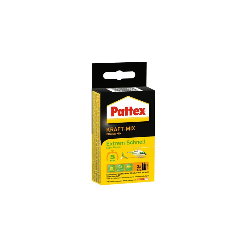 Zweikomponentenkleber Pattex Kraft-Mix 9H PK6ST - universell einsetzbar 2 x 12 g