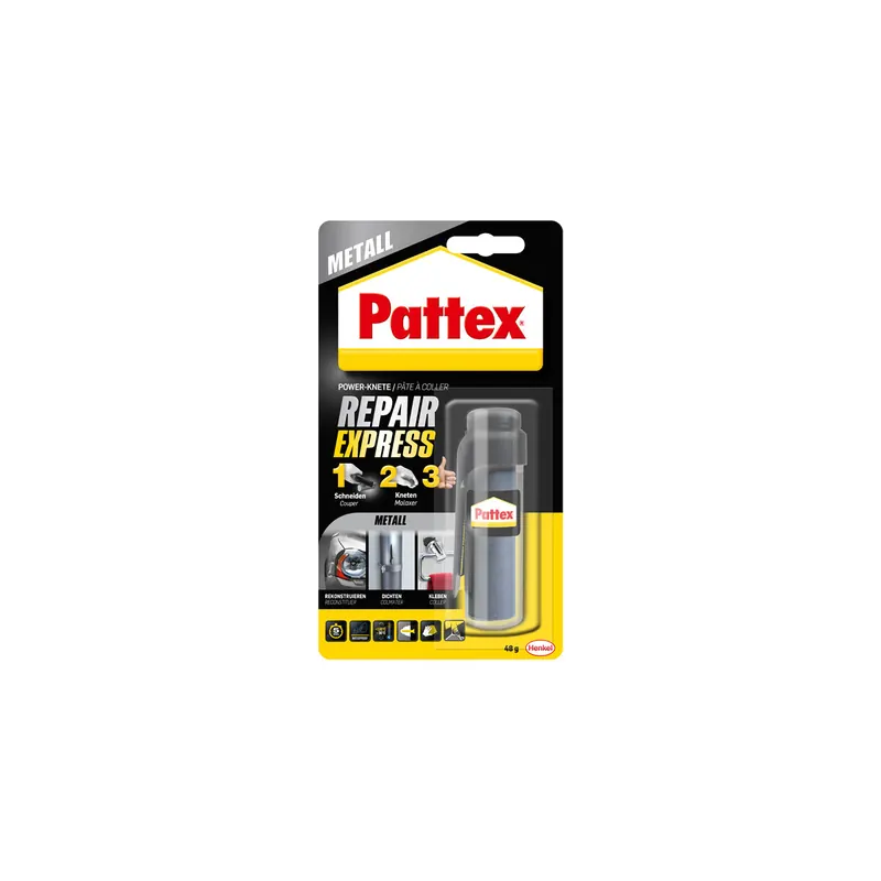 Zweikomponentenkleber Pattex Repair Express 9H PRE7M - Power-Knete für Metalle 48 g