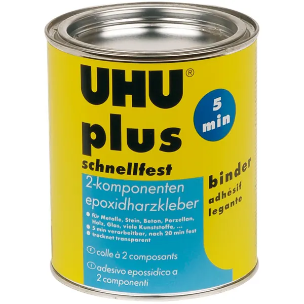 Zweikomponentenkleber UHU plus schnellfest 45690 - Dose Binder universell einsetzbar 885 g